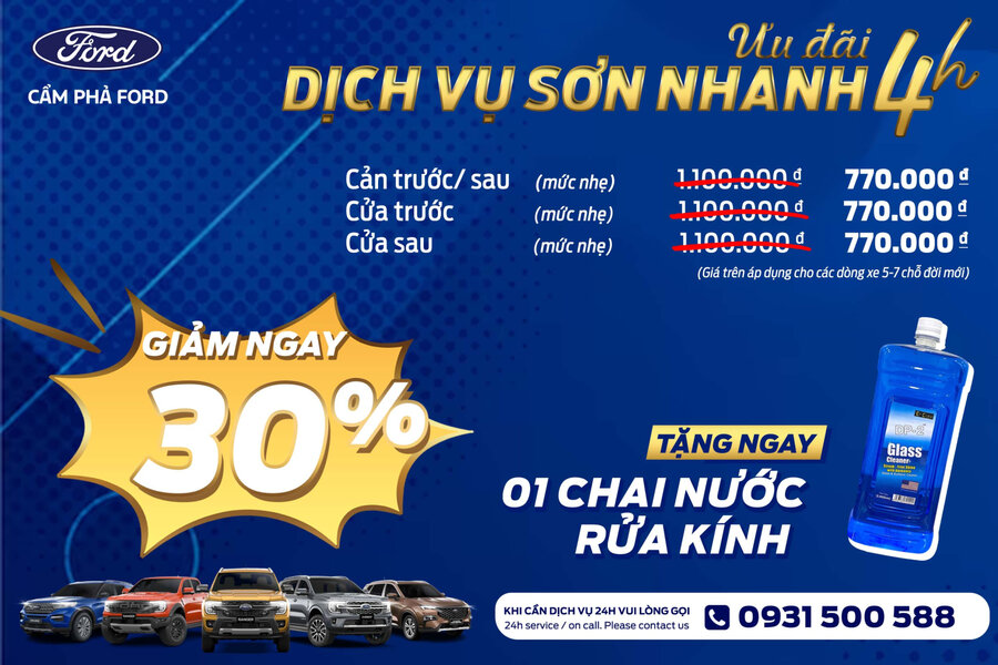 Dịch Vụ Sơn Nhanh - Hoàn Thiện Trong 4 Giờ | Cẩm Phả Ford